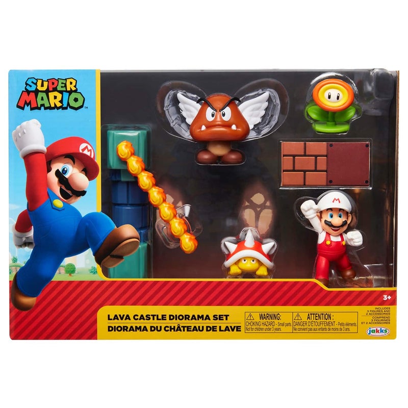 Nintendo Super Mario Lava Castle Diorama Set